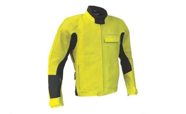 Aerostich Transit 3 hi-viz waterproof leather riding jacket front