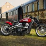 custom indian scout bobber red wings right side