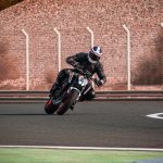 ktm duke lean left on track
