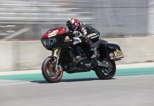 indian motorcycle-king of the baggers-action shot
