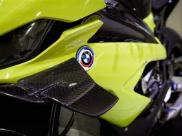 BMW M 1000 RR 50 Years M Anniversary Edition front winglet close up