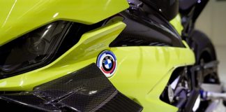 BMW M 1000 RR 50 Years M Anniversary Edition front winglet close up