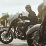 Indian Chieftain Elite left with rider