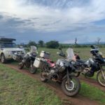 uganda road trip-bikes-crew vehicle
