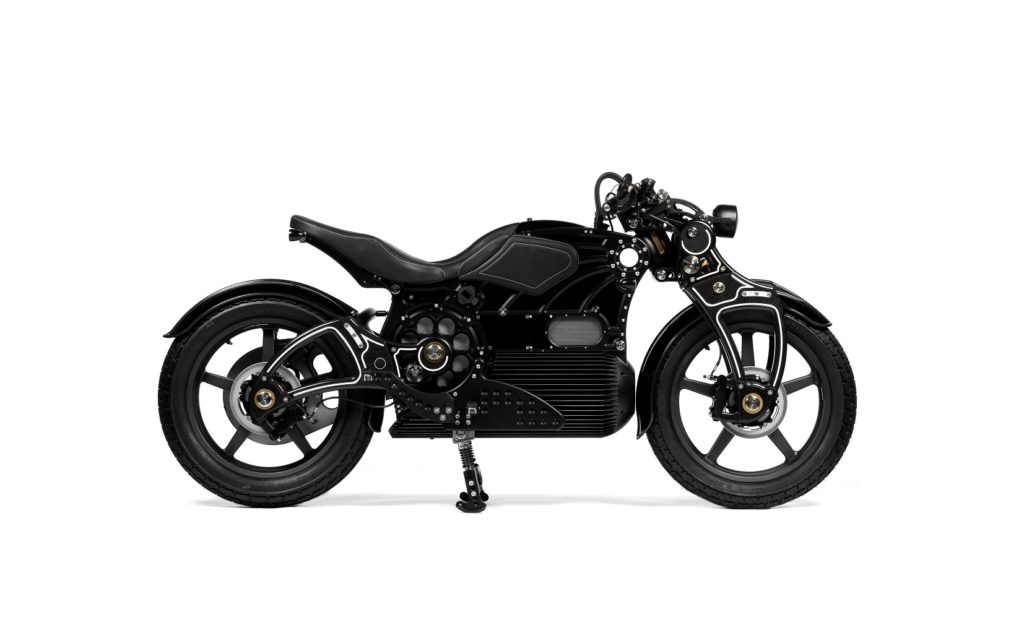 Bespoke Curtiss 1 Electric Motorcycle right side