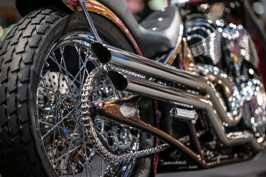 Indian Chief-Based Chopper rear right close up