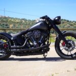 customised harley davidson soft tail-om tibetan-lord drake kustoms-right side