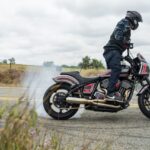 customised indian sport chief rolling burnout