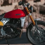 Fantic Motorcycles Caballero scrambler right side front close up