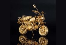 honda-monkey-1-12th-scale---silver-and-gold---u-treasure