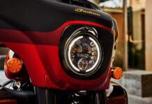 Indian Motorcycle Hides Next-Gen Radar Tech Inside Its Iconic Headlamp 2024 Indian Roadmaster Elite headlight