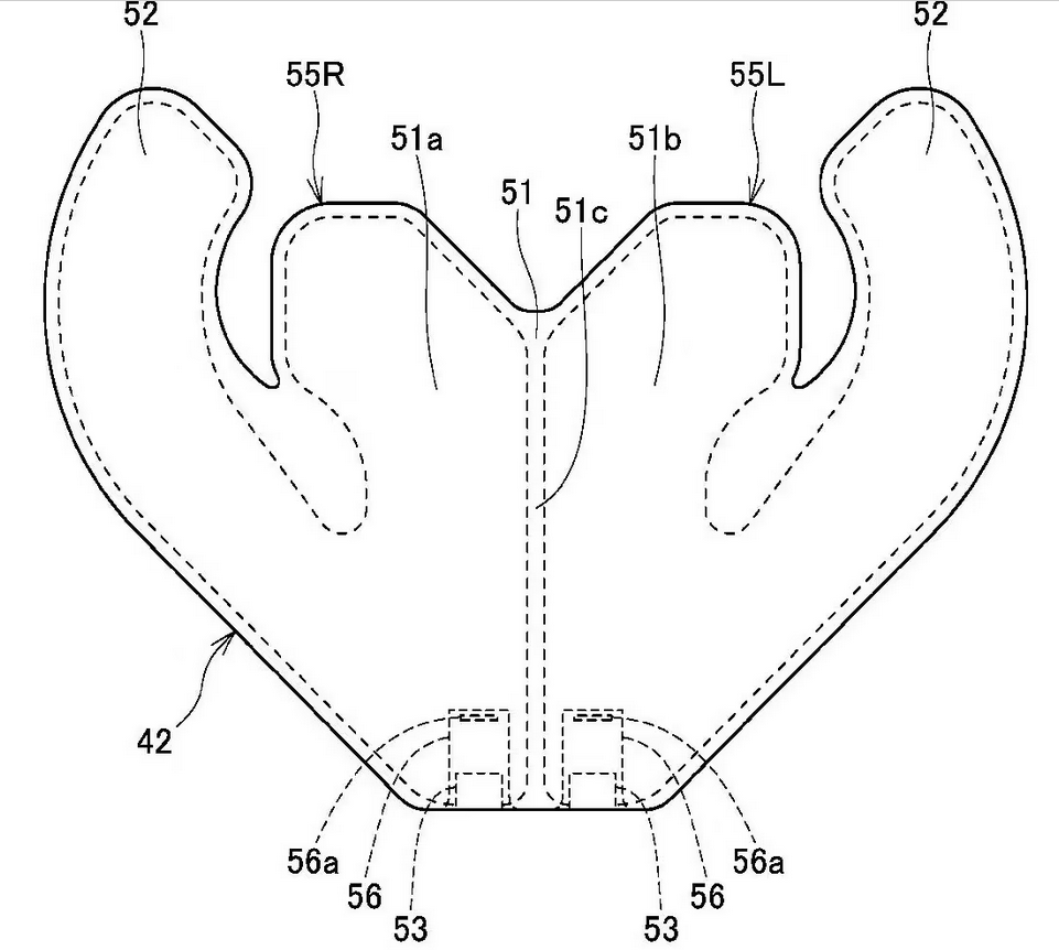 honda new airbag system patent-shape