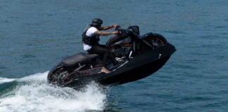 Harley-Inspired Jet Bike jump