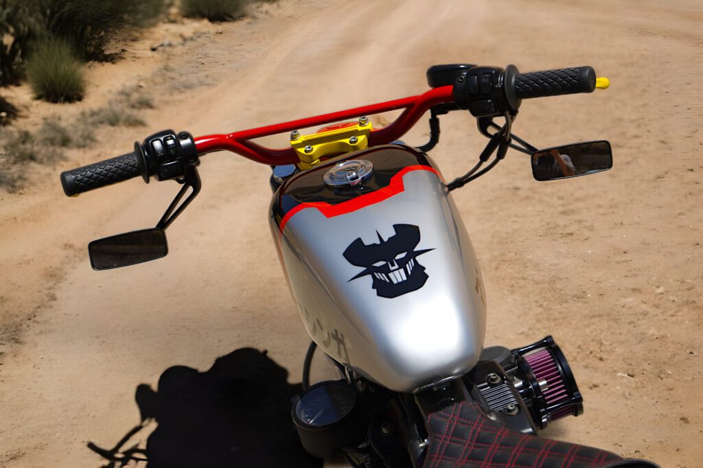 custom Harley Davidson Scrambler MAZINGER Z SCRAMBLER cockpit
