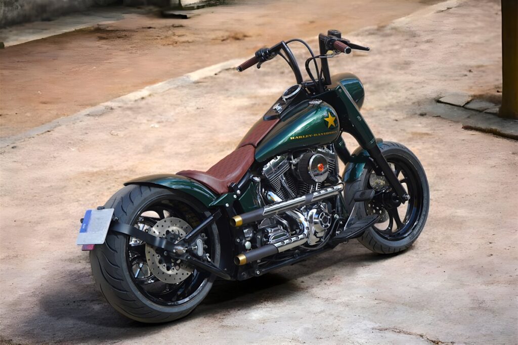 custom harley davidson captain america rear right