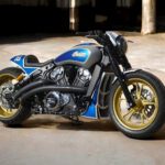 Lord Drake Kustoms Indian Scout 240 Neoracer front quarter right