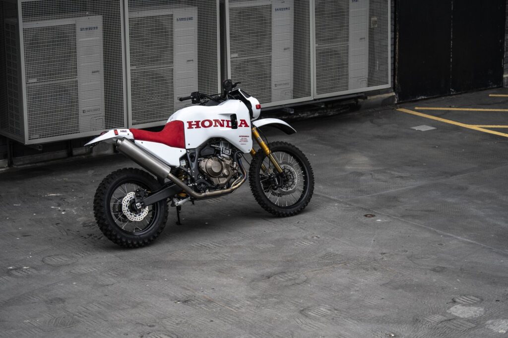 custom honda africa twin rear quarter