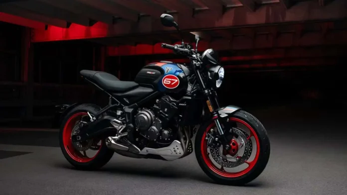 2026-triumph-trident-660-triple-tribute. front quarter