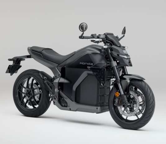 honda wn7 electric motorcycle in black