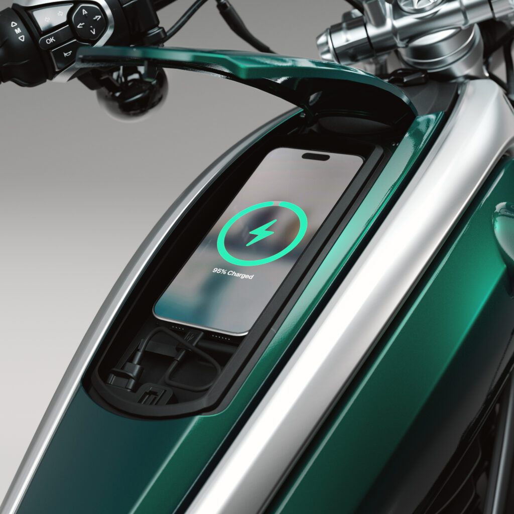 royal enfield Flying Flea phone charging